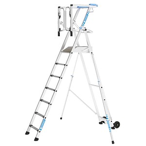 ZARGES Podestleiter ZAP Safemaster Max S silber 7 Stufen