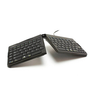BAKKER ELKHUIZEN Goldtouch Travel Go2 ergonomische Tastatur geteilt, kabelgebunden schwarz