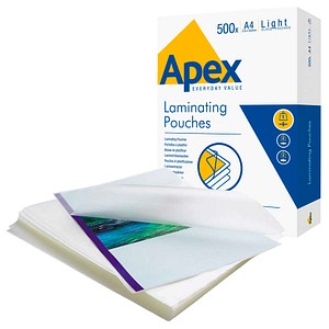 Fellowes Laminierfolien APEX Light glänzend für A4 75-80 micron, 500 St.