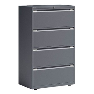 BISLEY Essentials Hängeregistraturschrank anthrazit 4 Schubladen 80,0 x 47,0 x 130,0 cm, 1 St.