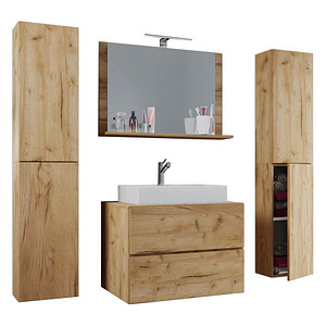 VCM my bath Badmöbel-Set Lendas XL 915215 honig-eiche 147,0 x 52,0 x 150,0 cm