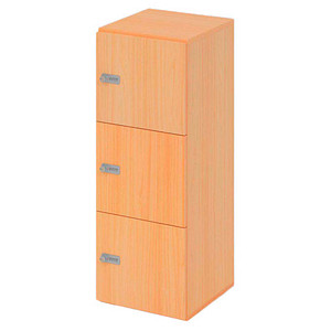 HAMMERBACHER Schließfachschrank buche V234L3/6/6/ZS, 3 Schließfächer 40,0 x 42,0 x 110,0 cm