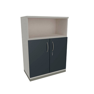 fm Regalschrank Sidney, 4260649686843 weiß, lavagrau 80,0 x 44,2 x 113,3 cm, 1 St.