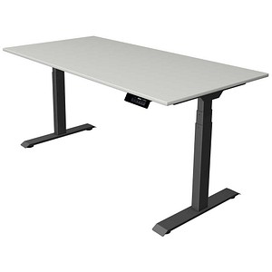 Kerkmann Move 1 stable elektrisch höhenverstellbarer Schreibtisch lichtgrau rechteckig, T-Fuß-Gestell grau 160,0 x 80,0 cm