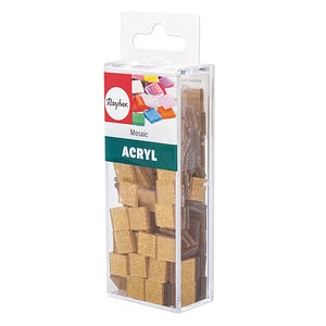 Rayher Mosaiksteine glitter gold Acryl glitter, 1 Pack