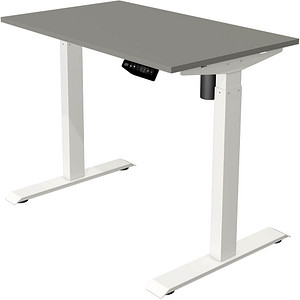 Kerkmann Move 1 elektrisch höhenverstellbarer Schreibtisch grafit rechteckig, T-Fuß-Gestell weiß 100,0 x 60,0 cm