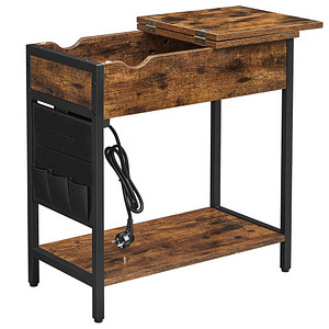 VASAGLE Beistelltisch rechteckig Spanplatte braun 60,0 x 31,5 x 60,0 cm, 1 St.