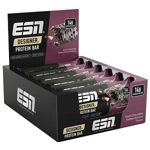 ESN® Designer Bar Dark Chocolate Salted Almond 31 % Proteinriegel 12x 45,0 g, 1 St.