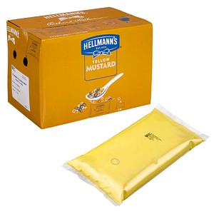 HELLMANN’S YELLOW MUSTARD Beutel für Dispenser 3x 2,5 kg, 3 St.