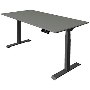 Kerkmann Move 1 stable elektrisch höhenverstellbarer Schreibtisch grafit rechteckig, T-Fuß-Gestell grau 160,0 x 80,0 cm
