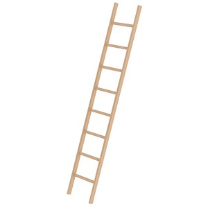 MUNK Anlegeleiter 33108 natur 8 Sprossen, H: 248,0 cm