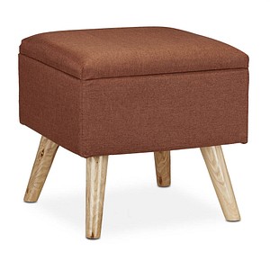 relaxdays Wohnzimmer-Hocker mit Stauraum 10029605_93 braun, 1 St.