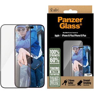 PanzerGlass™ Display-Schutzglas für Apple iPhone 15 Plus, iPhone 16 Plus