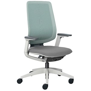 sedus Bürostuhl se:flex membran, EF-122/102 Stoff grün, Gestell grau