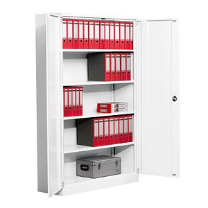 Gürkan Stahlschrank 109720 weiß 120,0 x 42,0 x 195,0 cm, aufgebaut