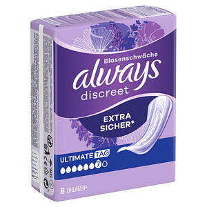always Inkontinenzeinlagen discreet Extra Sicher Ultimate Tag , 8 St.