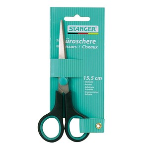 STANGER Schere stainless schwarz-grün 15,5 cm