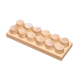 COLOP Woodies Motivstempel-Set Motivation 3,0 x 3,0 cm, 12 St.