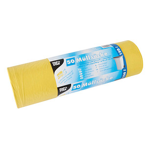 STARPAK Müllbeutel 120,0 l gelb 40,0 µm, 50 St.