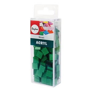 Rayher Mosaiksteine glitter wiesengrün Acryl glitter, 1 Pack
