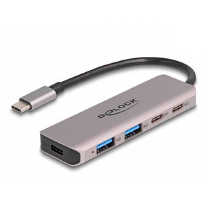DeLOCK USB-Hub 5-fach grau
