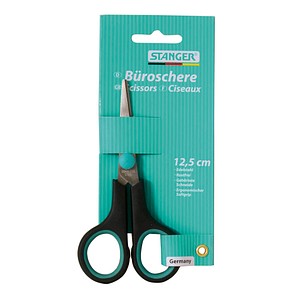 STANGER Schere stainless schwarz-grün 12,5 cm