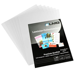 LMG Laminierfolien matt für A3 125 micron selbstklebender Rücken, 25 St.