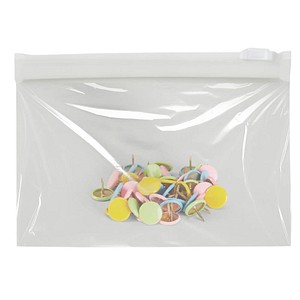 Topmatic® Gleitverschlussbeutel 12,5 x 9,0 cm transparent/weiß 70 my, 1 St.