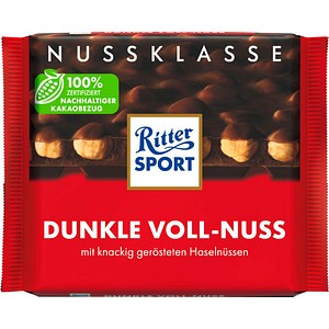 Ritter SPORT Dunkle Voll-Nuss Schokolade 100,0 g, 1 St.