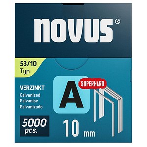 novus Tackerklammern Feindraht superhart 53/10, 5.000 St.