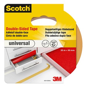 Scotch universal doppelseitiges Klebeband 50,0 mm x 20,0 m, 1 Rolle