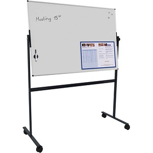 Legamaster mobiles Whiteboard UNITE 1,5 x 1,0 m weiß, schwarz lackierter Stahl