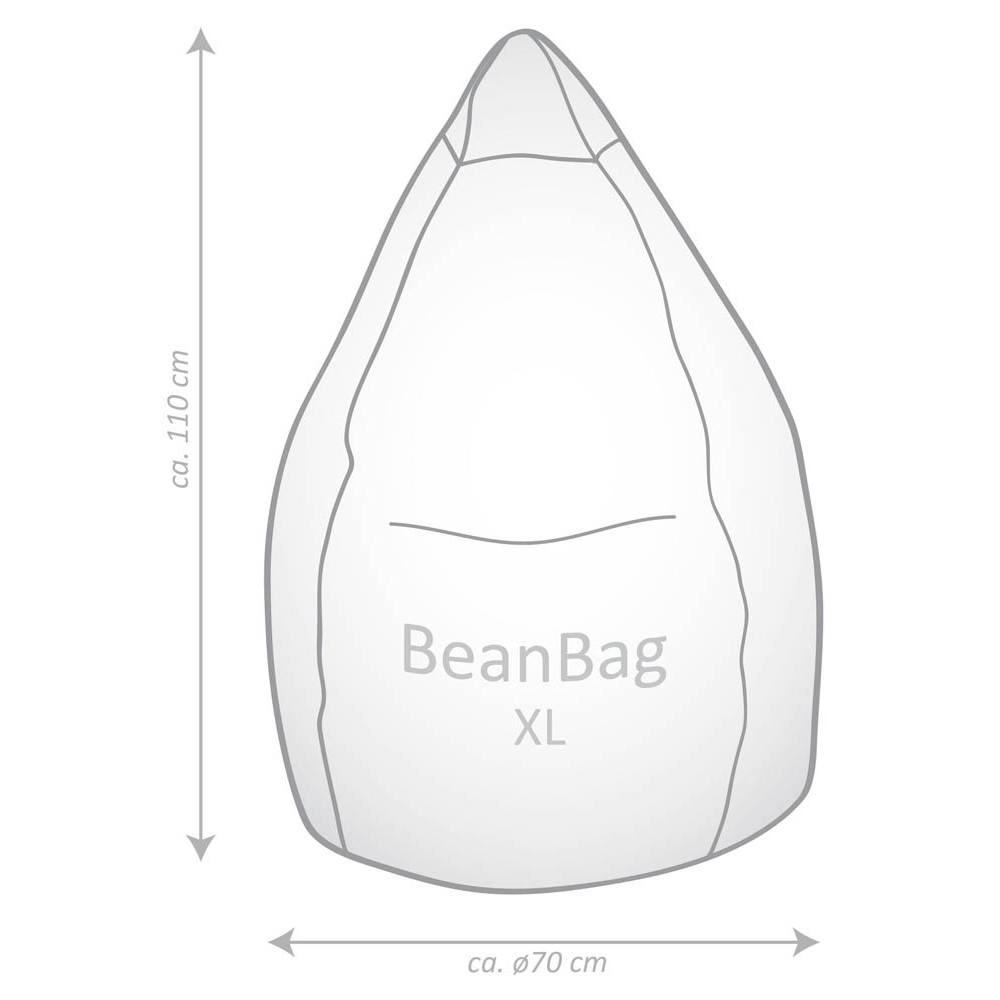 | BeanBag Easy SITTING POINT Sitzsack gelb Printus XL