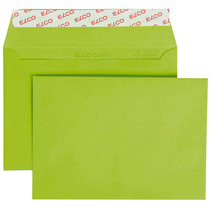 ELCO Briefumschläge Color DIN C6 ohne Fenster intensivgrün haftklebend 25 St.
