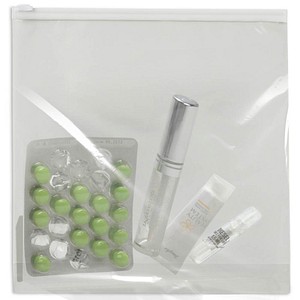 Topmatic® Gleitverschlussbeutel mit Bodenfalte 26,5 x 28,0 cm transparent/weiß 70 my, 1 St.