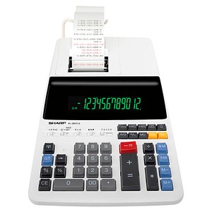 SHARP EL-2607LG Tischrechner druckend lichtgrau
