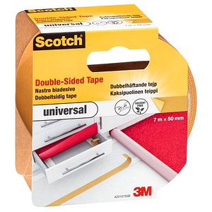 Scotch universal doppelseitiges Klebeband 50,0 mm x 7,0 m, 1 Rolle