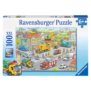 Ravensburger XXL Fahrzeuge in der Stadt Puzzle, 100 Teile