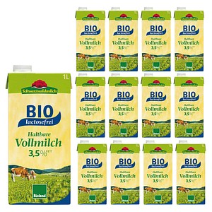 Schwarzwaldmilch H-Vollmilch Bio-laktosefreie Milch 3,5 % 12x 1,0 l