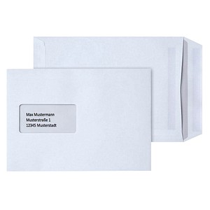 STEINMETZ Versandtaschen DIN C5 mit Fenster weiß 250 St.