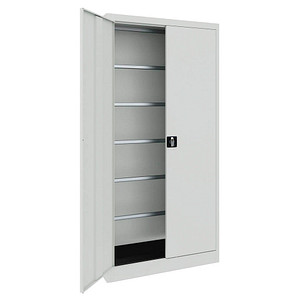 mauser Stahlschrank BF 5 PLZ  - 7035/7035 lichtgrau keine Fachböden 95,0 x 50,0 x 195,0 cm, aufgebaut, 1 St.