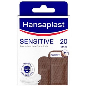 Hansaplast Pflaster SENSITIVE 48498 dunkelbraun, 20 St.