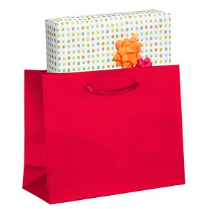 VP Papier-Tragetaschen rot 25,0 x 20,0 cm, 25 St.