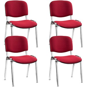 Nowy Styl Besucherstühle Iso ISO CR 1.3 C29 bordeaux Stoff, 4 St.
