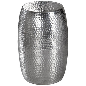 WOHNLING Beistelltisch rund Aluminium silber 30,0 x 30,0 x 49,5 cm, 1 St.