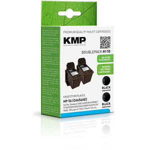 KMP H11D schwarz Tintenpatronen ersetzt HP 2x 56 (C9502AE) KMP H11D schwarz Tintenpatronen ersetzt HP 2x 56 (C9502AE)