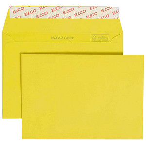 ELCO Briefumschläge Color DIN C6 ohne Fenster intensivgelb haftklebend 25 St.