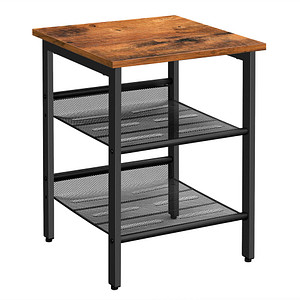 VASAGLE Beistelltisch MDF-Platte braun, schwarz 40,0 x 40,0 x 55,0 cm, 1 St.