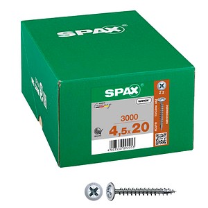 SPAX® Universalschrauben Z2 Rückwandkopf WIROX 0281010450202 4,5 mm x 20 mm, 3.000 St.