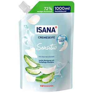 ISANA Milde Seife Sensitiv Flüssigseife Nachfüllpackung 1000,0 ml, 1 St.